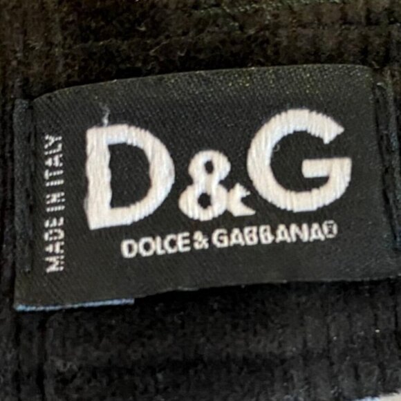 Vintage D & G Black Virgin Wool Blend Skirt With Side Pockets Size  L 32/46 - Picture 6 of 11